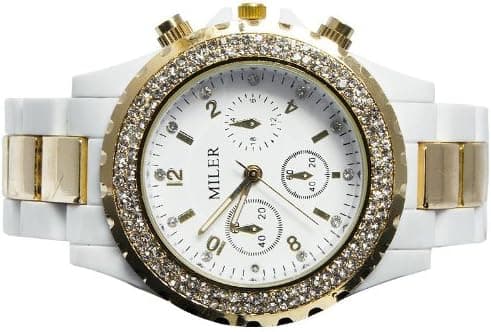MILER Girl Ladies Luxury Crystal Case Quartz Wrist Watch Gift Optional