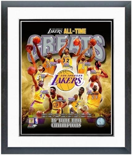 NBA Los Angeles Lakers All Time Greats Photo Matted & Framed 12.5" x 15.5"