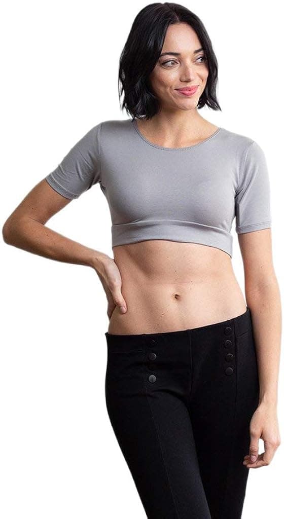HALFTEE Boyfriend Half Sleeve Layering Tee | Crop Tops for Women & Teens | XS - 3X