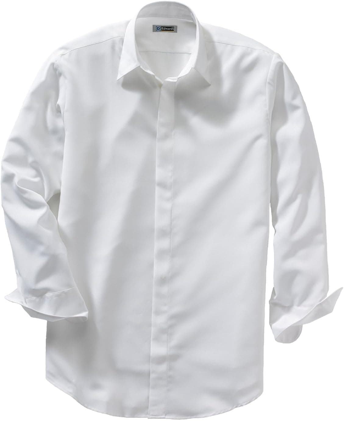 Ed Garments Moisture Wicking Long Sleeve Mesh Polo Shirt, WHITE, 6XLT