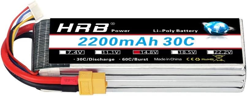 HRB 4S Lipo Battery XT60 14.8V 2200mAh 30C RC Lipo Battery Compatible with RC Car RC Plane RC Truck RC Boat