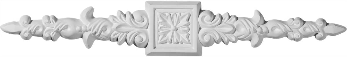 Ekena Millwork ONL10X01X01FL 10 1/4-Inch W X 1 5/8-Inch H X 1/4-Inch P Floral Center Spread Onlay