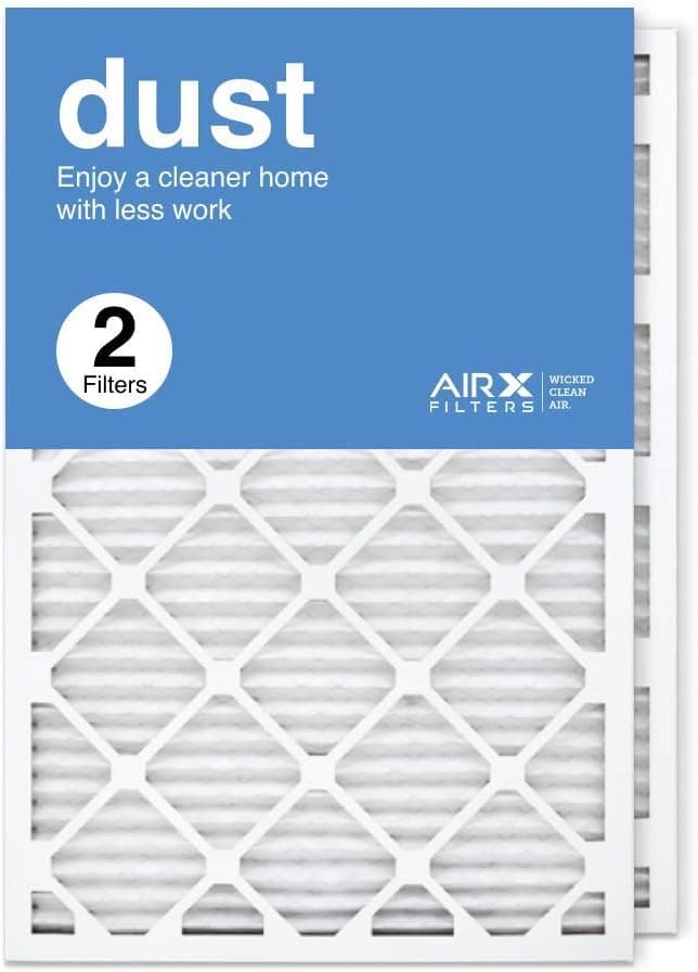 AIRx Filters 20x30x1 Air Filter MERV 8 Pleated HVAC AC Furnace Air Filter, Dust 2-Pack Made in the USA