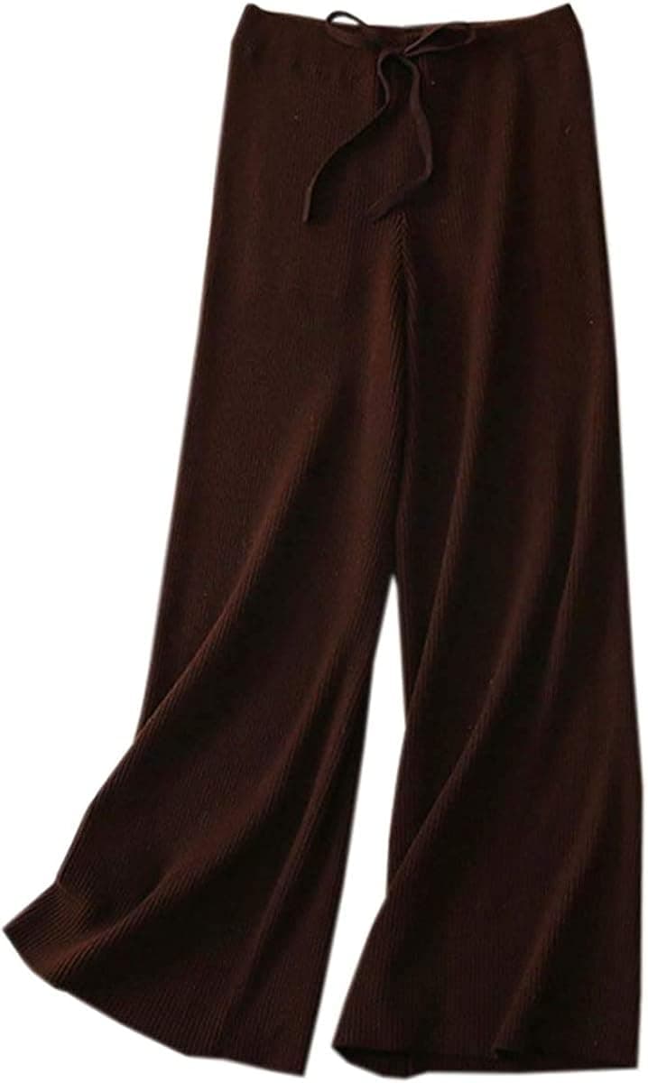 DAIMIDY Women's Cashmere Wide Leg Pants