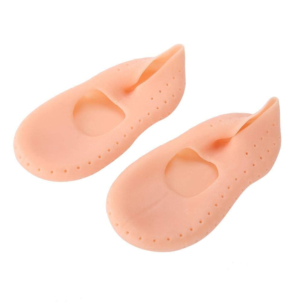 Silicone Socks, 1 Pair Silicone Gel Moisturizing Socks Tool Prevention Socks For Women With Breathable Hole And Silicone Moisturizing Socks For Moisturizing Socks Foot Care(S-Skin Color)