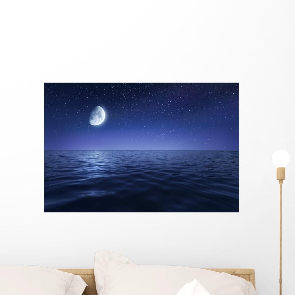 Tranquil Seas against Rising Wall Mural by Wallmonkeys Peel and Stick Graphic (24 in W x 16 in H) WM337456