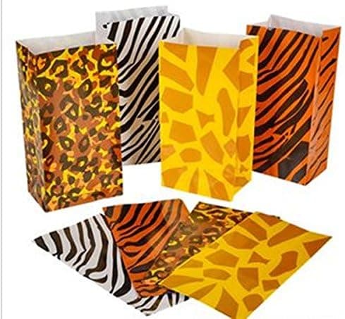 happy deals Wild Zoo Safari Animal Print Gift and Goody Bags - 36 pc