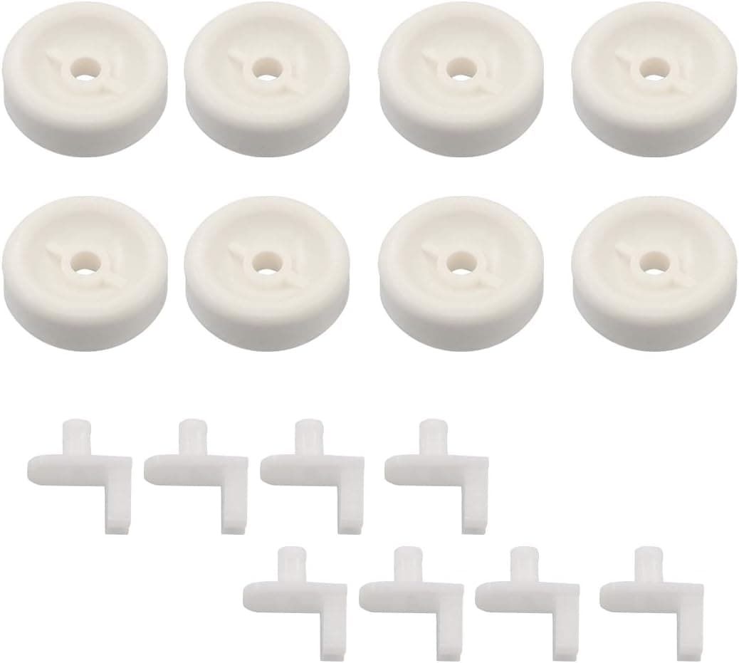 ApplianPar 8 Pack WD35X21038 Dishwasher Lower Rack Roller Wheel and Stud Kit for GE Hotpoint Kenmore WD12X10267 PS11726733 AP5986365