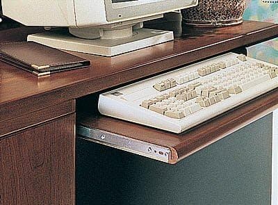 Knape & Vogt KV Keyboard Slide Variable Height 18" 75lb Load Rating Anochrome