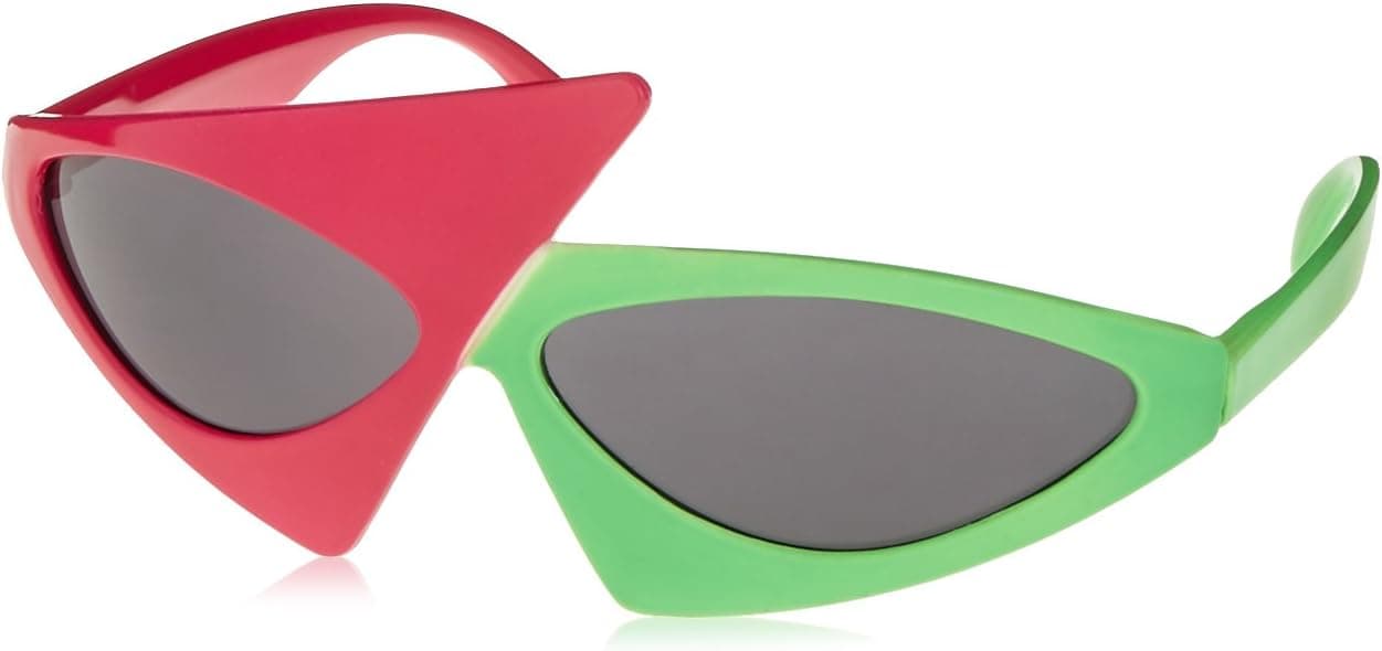 Forum Novelties 2 Tone Glasses, Neon Pink/Green