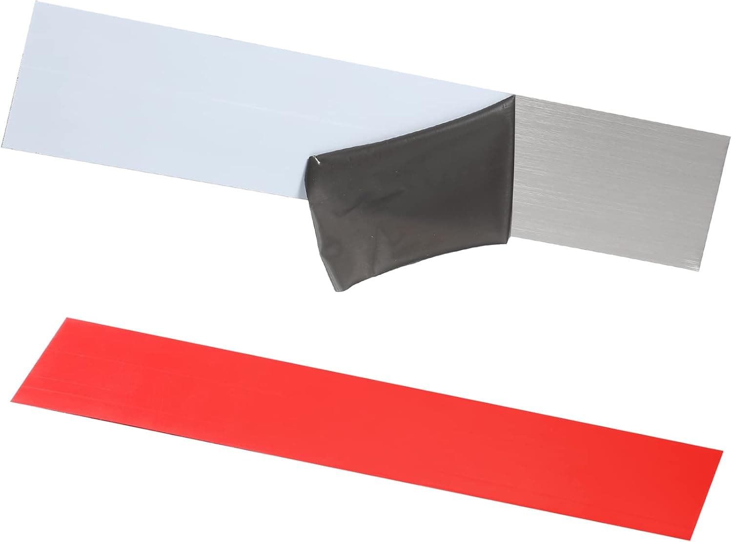 2 Pcs Garage Door Seal Rodent Guard Shield Barrier Adhesive Garage Door Seal Stainless Steel Door Sweep for Garage Indoor Outdoor Home, 9.84 Inch Long