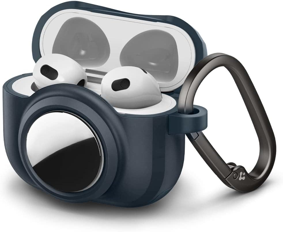 Spigen Tag Armor Duo Designed for Airpods 3rd Generation Case, AirTag and Airpods 3 Case - Metal Slate