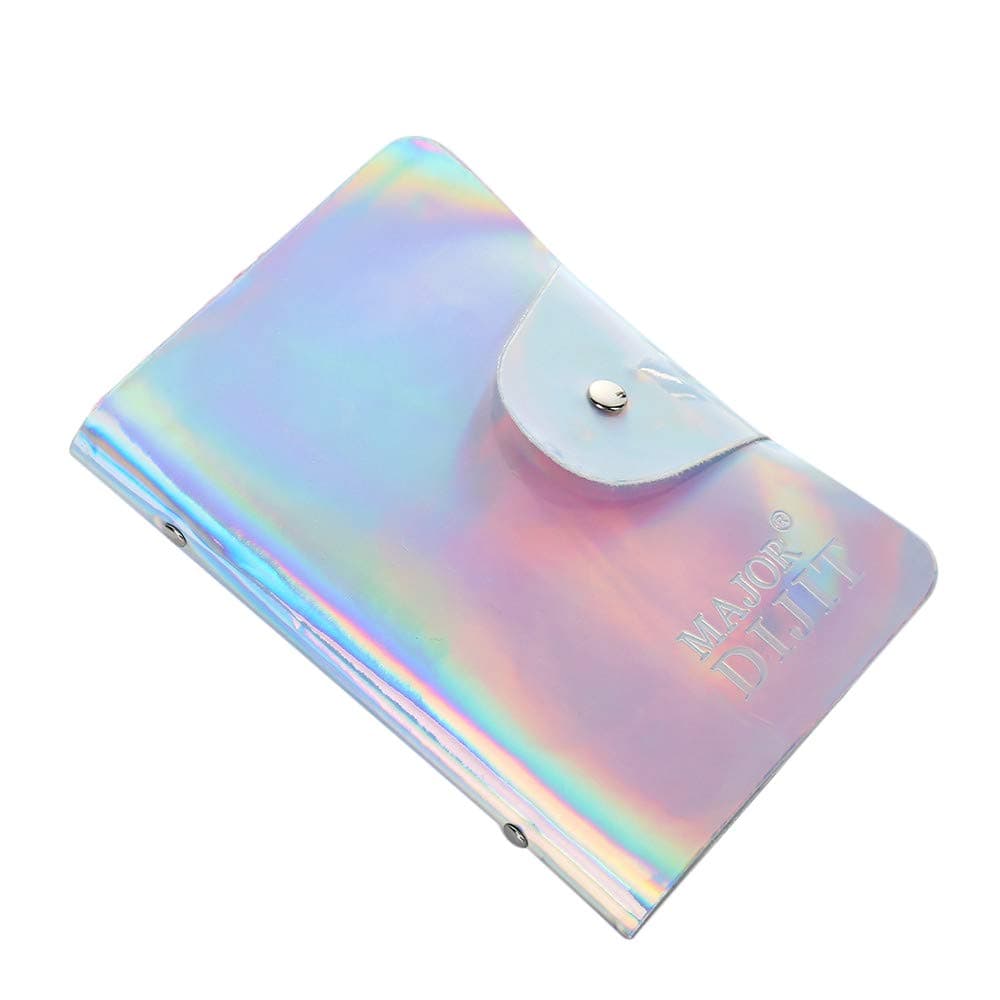 16 Slots Nail Stamping Plate Holder Holographic Surface Rectangular Nail Art Stamp Plate Organizer