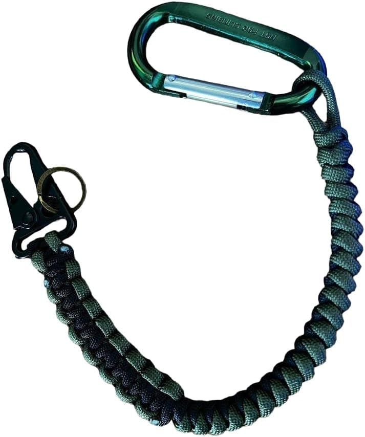 Paracord Snake Knot Wallet Chain with Dual Carabiners