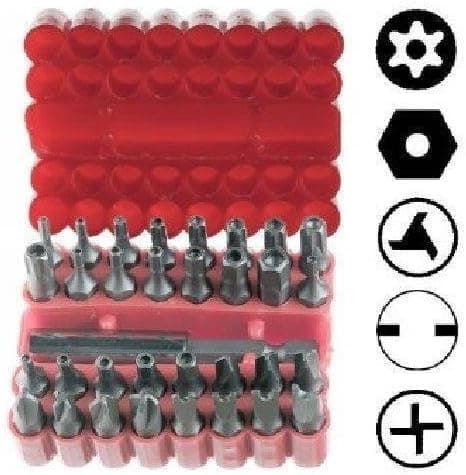 Generic Yanhongus150720-99 8yh1093yh Gnetic Holder Torx Hex Star Magnetic H 33PC Security 33PC Secu Bit Set Magnetic Torx Hex Tamper Proof Y Tamper Holder
