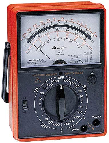 Triplett Model 60 Heavy Duty Analog Multimeter - AC/DC Voltage, DC Current, Resistance, dB Ranges (3145)