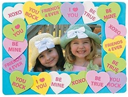 Conversation Heart Valentine's day heart Picture Frame Craft Kit- Pack of 12 Kits