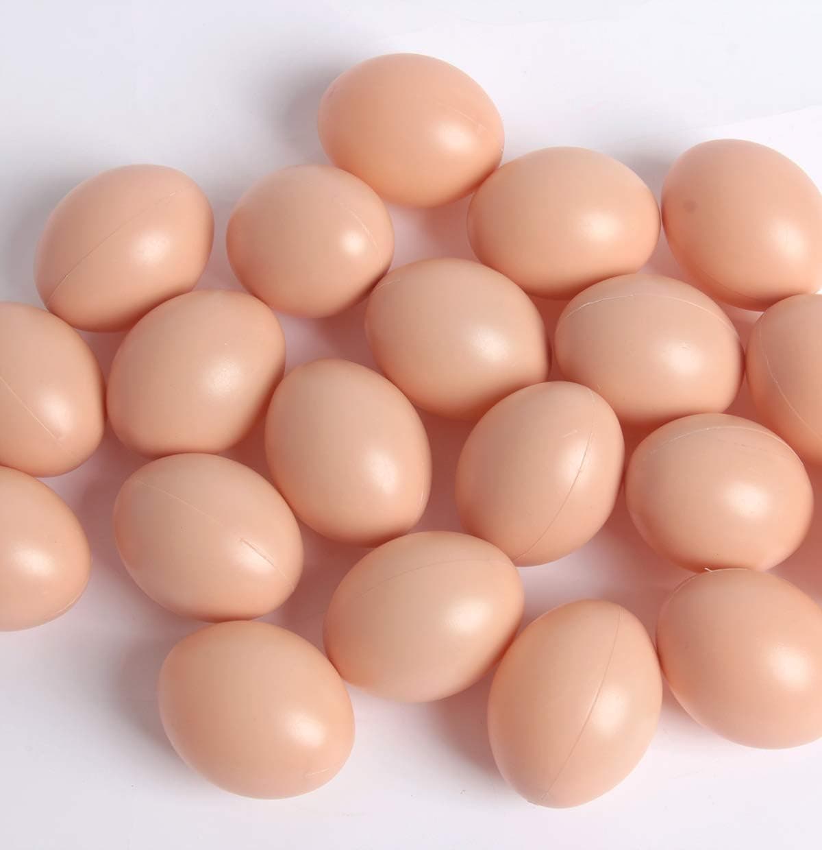 HAPY SHOP Bag of Realistic Chicken Eggs Toy 20 Pack Faux Fake Eggs Food Playset for Kids Home Decor