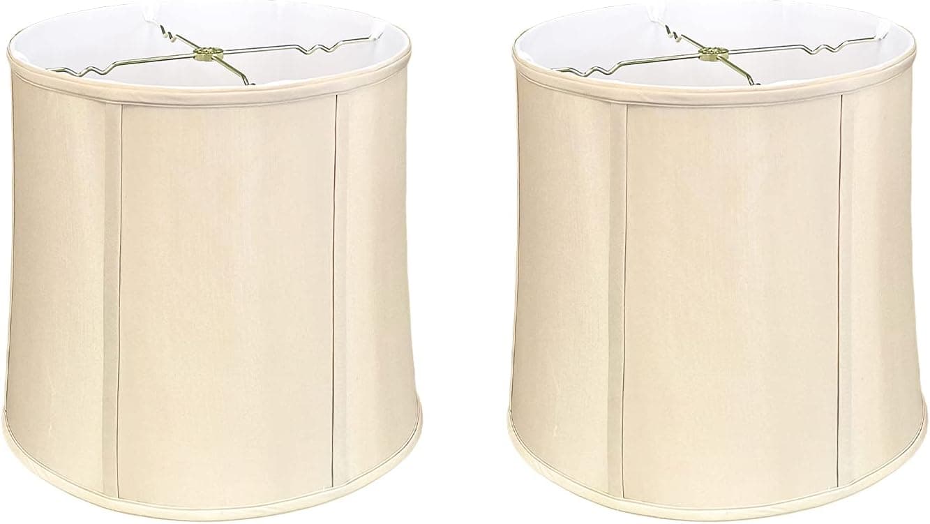 Royal Designs, Inc. Basic Drum Lamp Shade, BS-719-14BG-2, Beige, 13 x 14 x 14, Set of 2