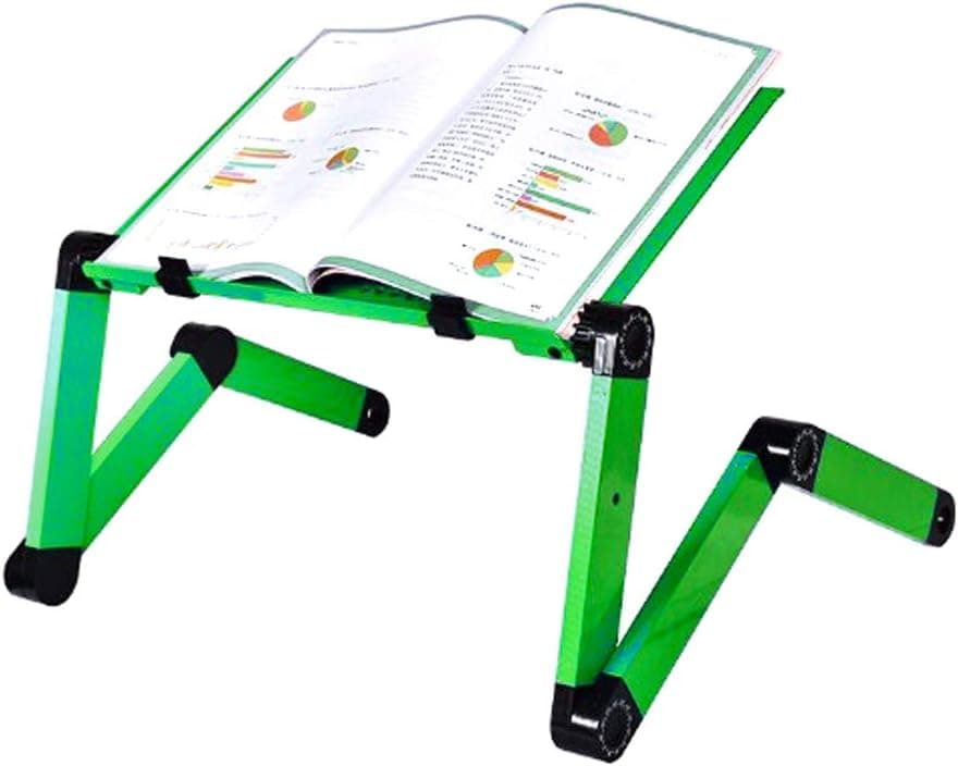 RAINBEAN Adjustable Laptop Stand Table for Office,Portable Lap Desk Stand Compatible Notebook Tablets MacBook,Foldable Lift Bracket Aluminum Ergonomics Design,Office or Home Desk-Black