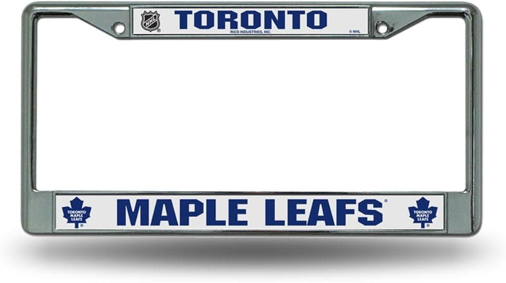NHL Licensed Toronto Maple Leafs Team Logo Chrome License Plate Auto/Truck Frame