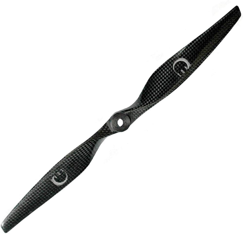 XOAR PJT-E 2 Blade Carbon Fiber Electric RC Airplane Propeller Prop for Electric RC Planes (12x4.5, Pusher)