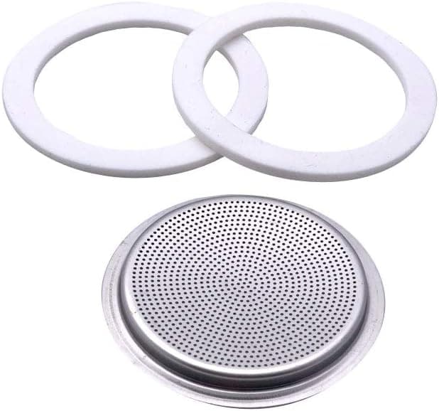Début - Replacement Gasket and Filter for 8 Cup stovetop Espresso Coffee Makers