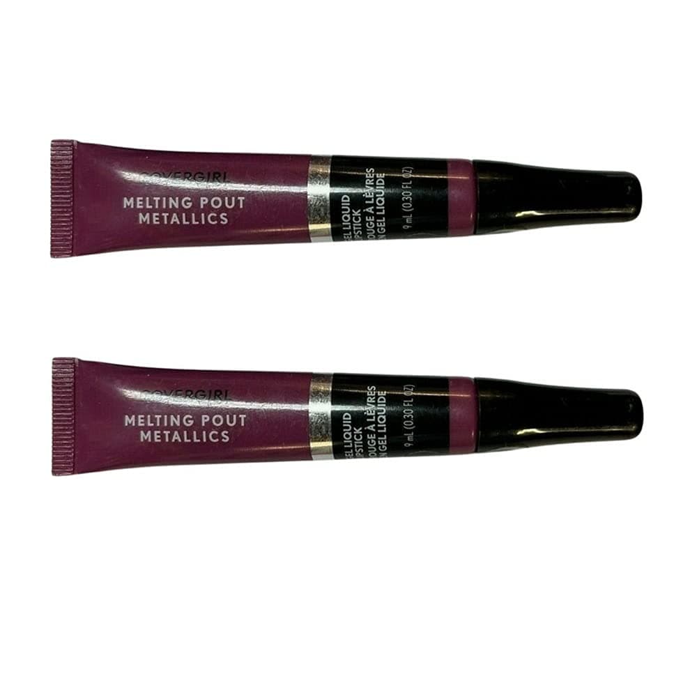 COVERGIRL Pack of 2 Melting Pout Metallics Gel Liquid Lipstick, Amped 275