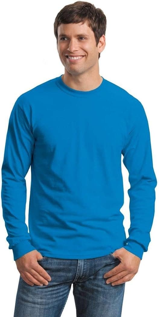 Gildan Men's Ultra Long Sleeve Rib-Knit Cuffs T-Shirt