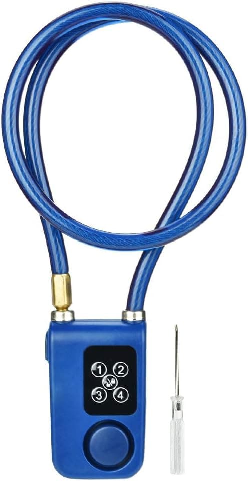 Bicycle Anti-theft Chain Lock, 110Db High Decibel Smart Alarm Anti-theft Lock, Digital Password Security Lock for Door Bike Motorcycle