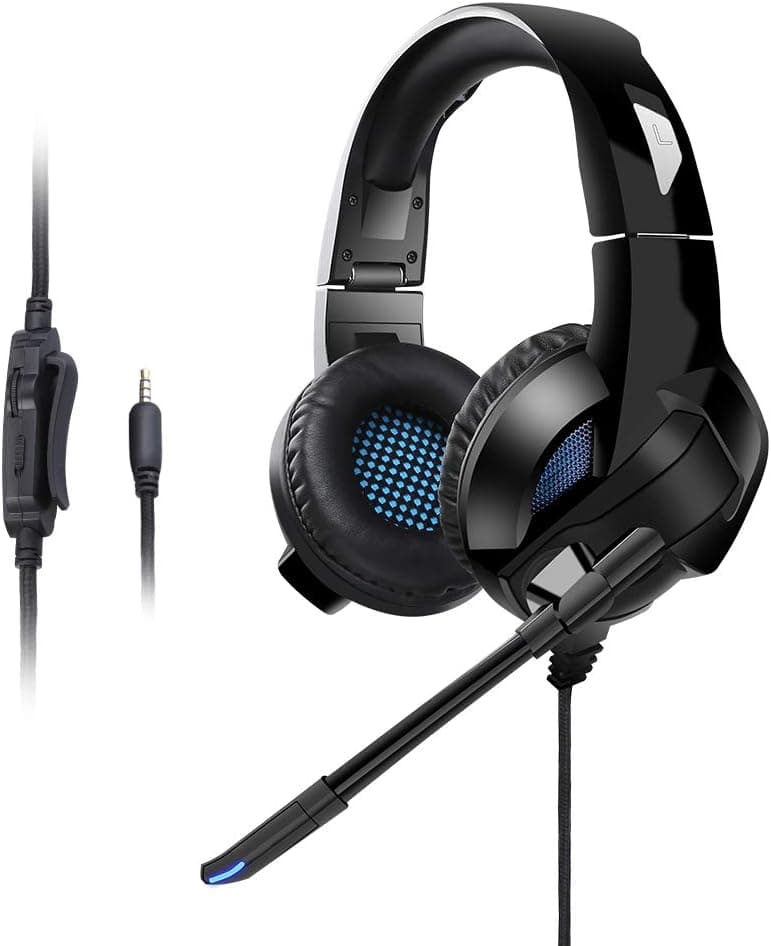 Cehensy Gaming Headset Over Ear Headphone Stereo Surround Earpiece Noise Isolation Earphones with Mic for PS4, One, Switch/3DS/New 3DSII, Laptop, Computer, Tablet, iPad, Phones etc