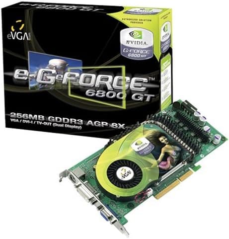 eVGA e-GeForce 6800 GT, 256MB DDR3, DVI/TV-Out, AGP 8x (256-A8-N344-AX)