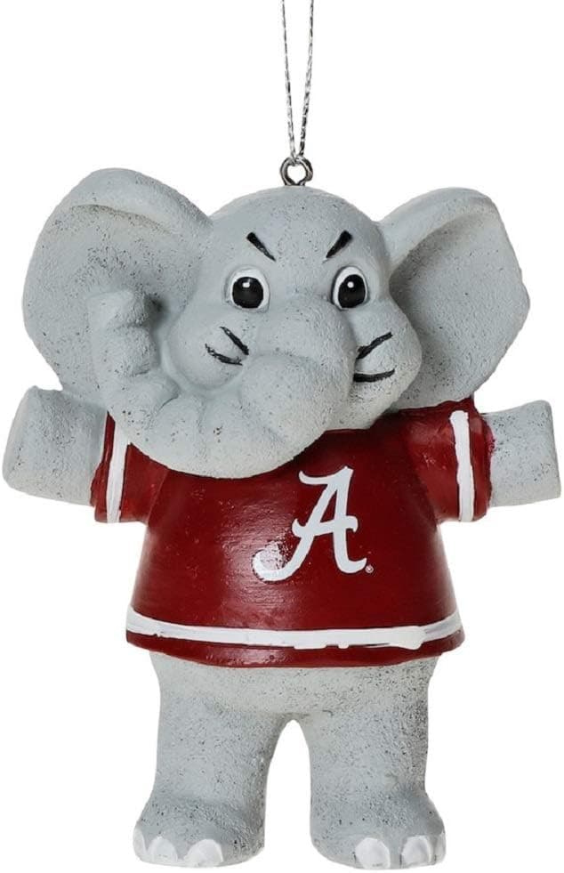 NCAA Alabama Crimson Tide 5" Resin Mascot Hanging Tree Holiday Ornamet5" Resin Mascot Hanging Tree Holiday Ornamet, Team Color, One Size