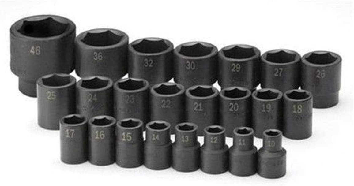 PROFESSIONAL TOOLS 4038 Impact Socket Set,1/2" Drive,23 Pieces