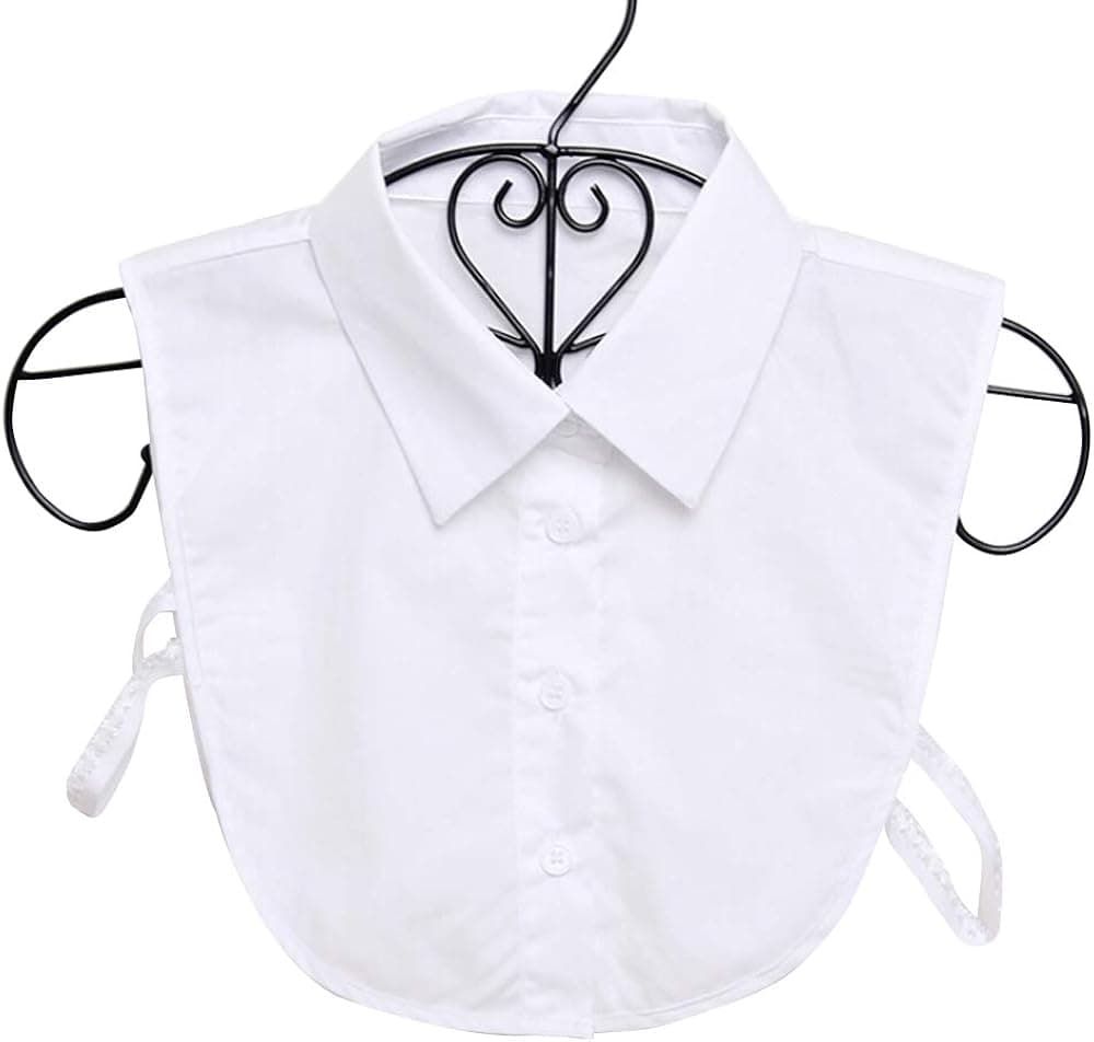 Honbay White Fake Collar Half Shirt Detachable Dickey Collar Blouse for Girls and Women