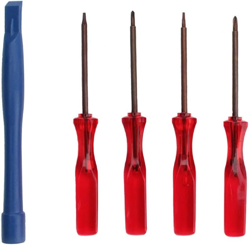 SWEALEER Laptop Repair Tool 4 PCS Screwdrivers Set Includes 1.2 P5 Pentalobe T5 Torx Hexagon 2.0 Tri-Wing Triangle for Laptop Battery Removal