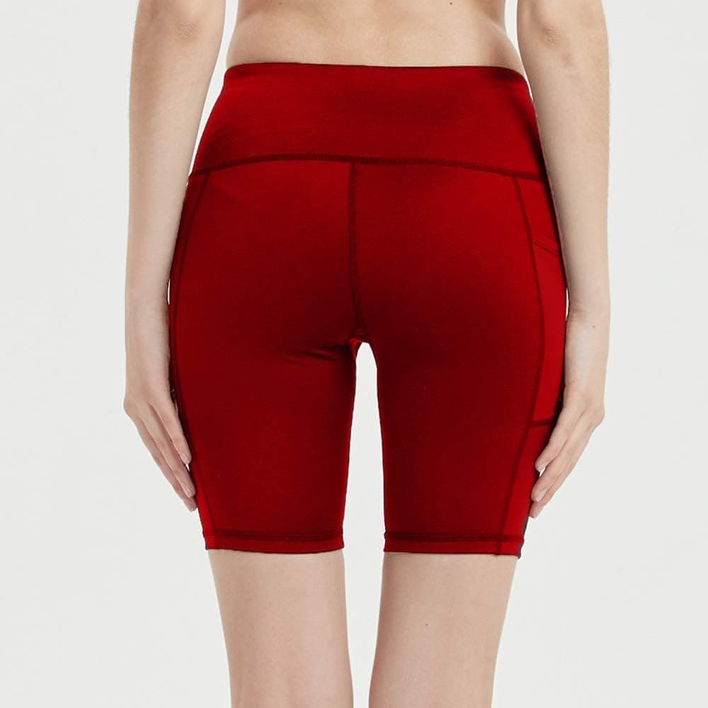 NBrand Stretchy Womens High Waist Comfortable Athletic Workout Yoga Shorts with Pockets