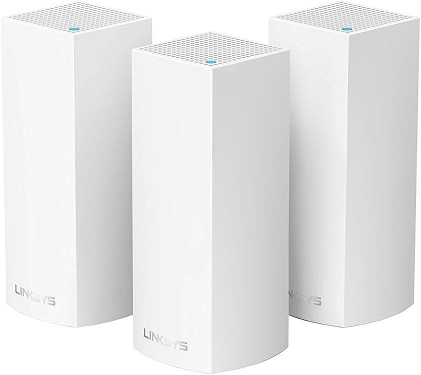 Linksys Velop Tri-band Whole Home WiFi Mesh System Router Replacement for Home Network, Compatible with Alexa (Renewed) (3 Pack, Version 2)