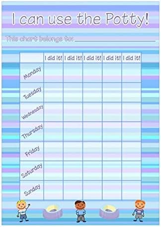 Weekly Boy Potty Training Chart & 70 Stickers Children Behavour Parent Kid
