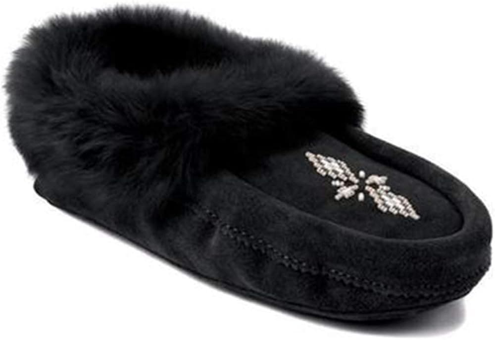 Manitobah Women's Wool Tipi Moccasin Black 7