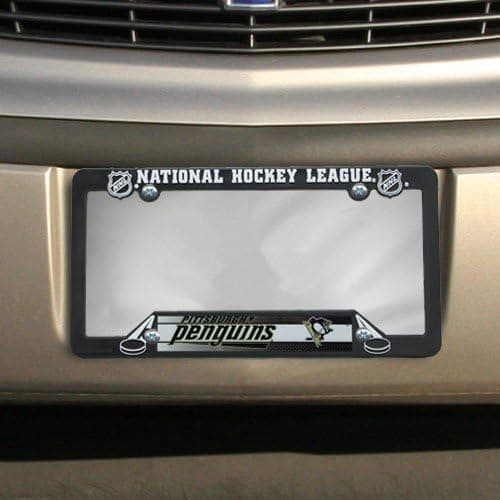 Wincraft NHL Pittsburgh Penguins Black Plastic License Plate Frame