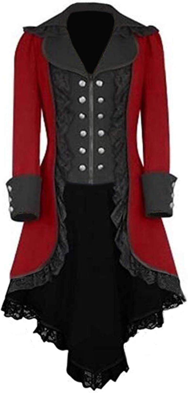 Laku Women's Tuxedo Gothic Tailcoat Jacket Steampunk VTG Victorian Coat Wedding Uniform