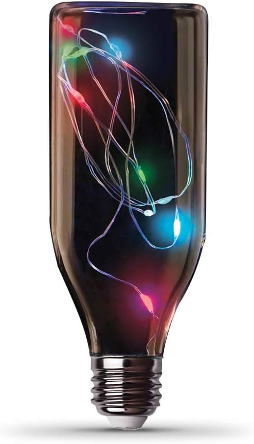 Feit Electric FY/BOT/RGB/LED 1.5W Decorative Magical Glow Fairy Bottle RGB Clear LED, 6.07" H x 2.24" D, Multi-Color, Model:FY/BOT/RGB/LED