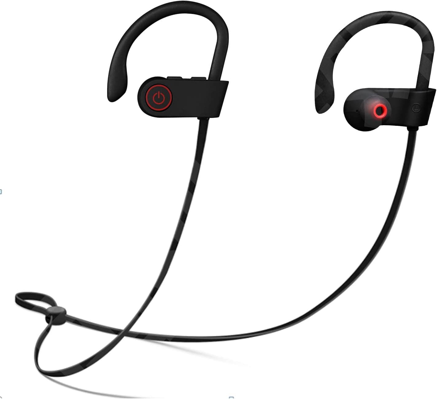 Bluetooth headphones Wireless Earbuds Bluetooth 5.0 running headphones IPX7 Waterproof Neckband Earphones with 8 Hrs Playtime CVC 6.0 Noise Cancellation Headsets for Running Sports Workout Gym (Black)