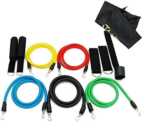 Fitness Resistance Bands - Heavy Duty Resistance Band Handles Resistance Bands Workout, Exercise Resistance Band Set With Extra Door Anchor, Extra Ankle Strap, And Carrying Case For Home, Gym, Office
