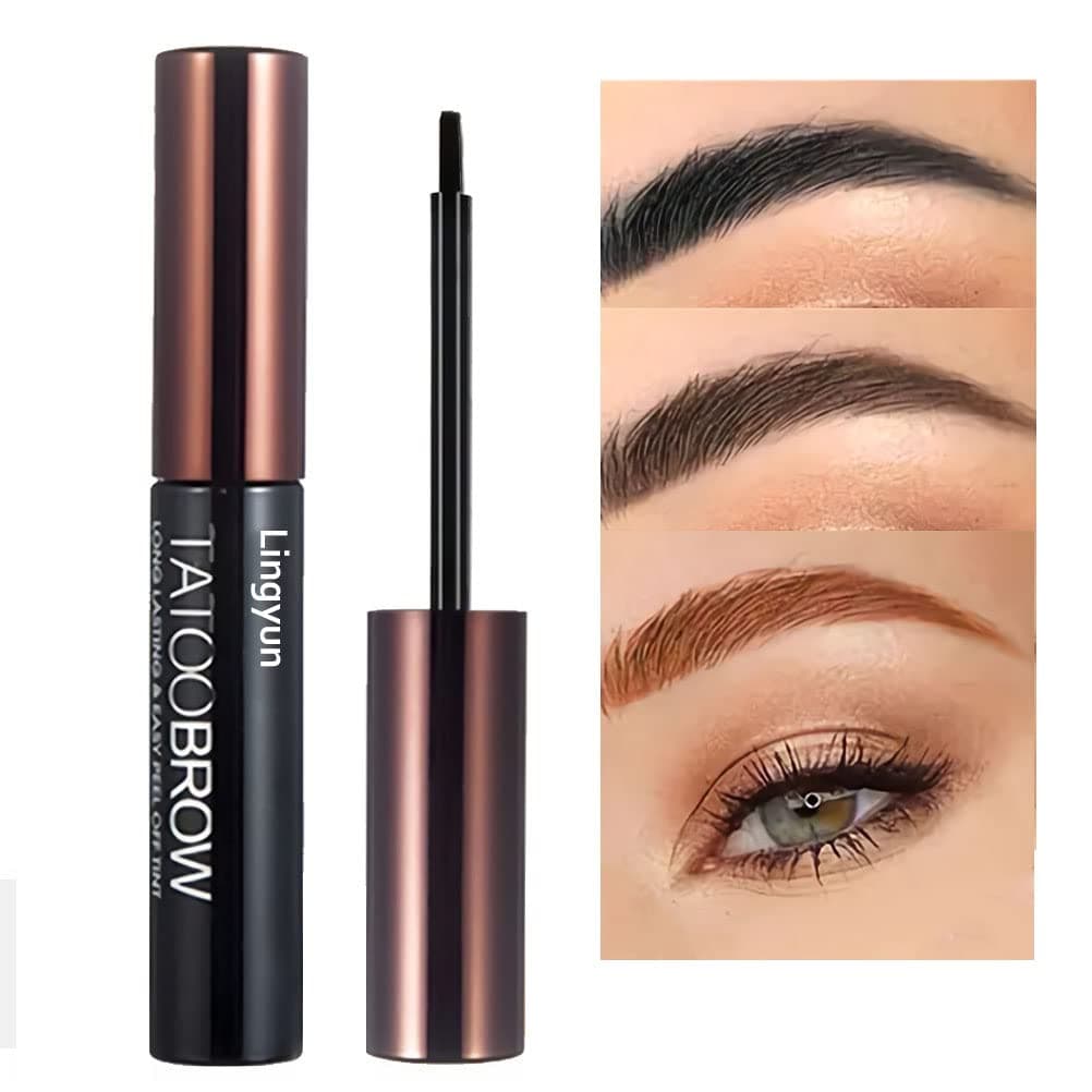 Peel Off Tattoo Brow Gel Long Lasting Waterproof Tattoo Eyebrow Peel Off Tint Natural Eyebrow Color Gel Tattoo Makeup Peel Off Tint for All Types Of Eyebrows (Light Brown)