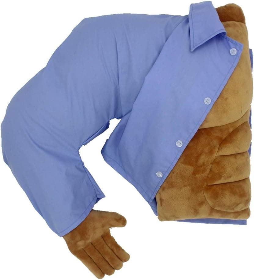 Boyfriend Husband Cuddle Buddy Pillow Muscle Man Body Arm Pillows Joke Toy Gag Gift for Mother's Day Girlfriend Birthday Valentine's Day (Muscle Man in Blue Shirt)