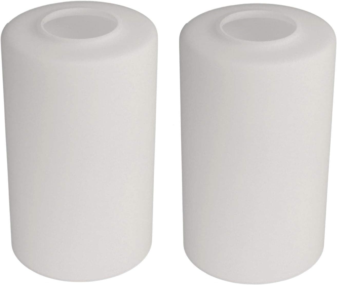 Eumyviv Opal White Frosted Glass Lamp Shade Replacement with 1-5/8-Inch Opening for Chandelier Pendant Lighting Fixture A00042