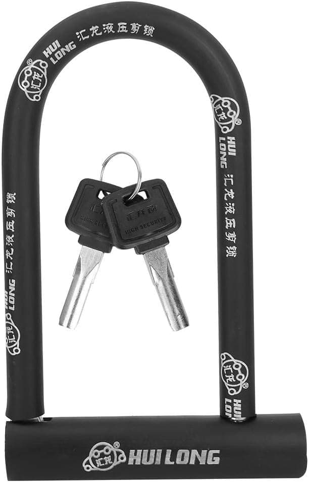Tbest Bike Lock U Bike U-Shaped Lock Waterproof Steel Anti-Theft Lock for Motorcycle Ebike Mountainbike