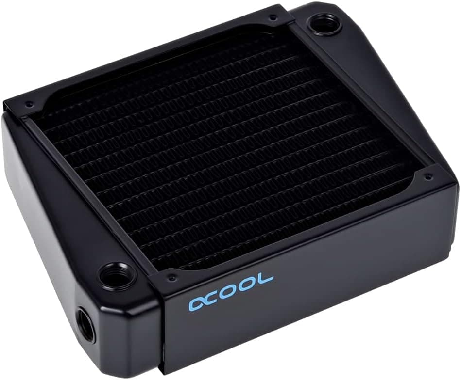 Alphacool NexXxos XT45 Full Copper X-Flow Radiator 140, 140mm x 1, Single Fan, Black